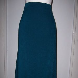 KSL Maxi Skirt 22W Turquoise Suede Like